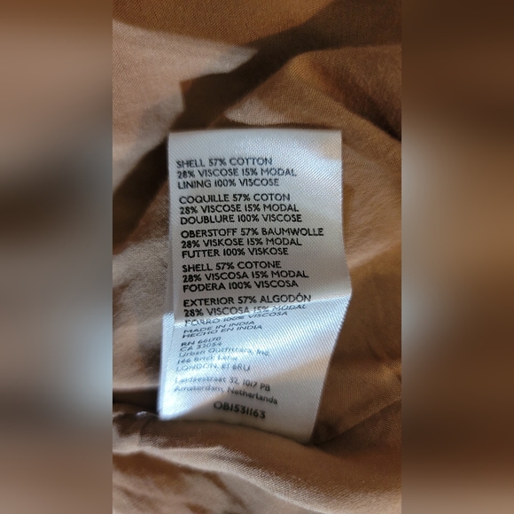 Anthropologie MAEVE Orange and Tan Maxi Dress - Picture 11 of 11